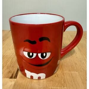 M&M Red Coffee Mug "Wanna Hear A Joke?" Decaf Joke 2019 Mars Candy